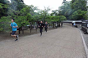 金亀公園―彦根城間の庭園コース 本学体育教員も参戦です