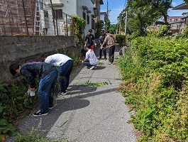 除草作業の様子