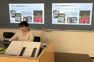 長期休暇の過ごし方について発表している