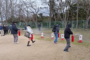 水消火器での訓練