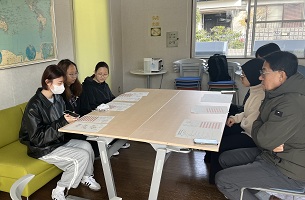「通報訓練」に取り組む学生